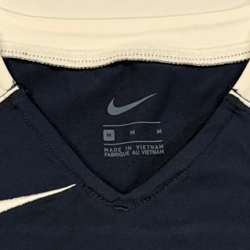 Nike Volleyball Jersey Girls Medium Navy Blue White Short Sleeve CQ8710-420